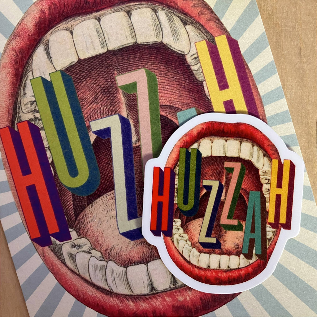 Pictrix Design - "HUZZAH" die-cut vinyl sticker