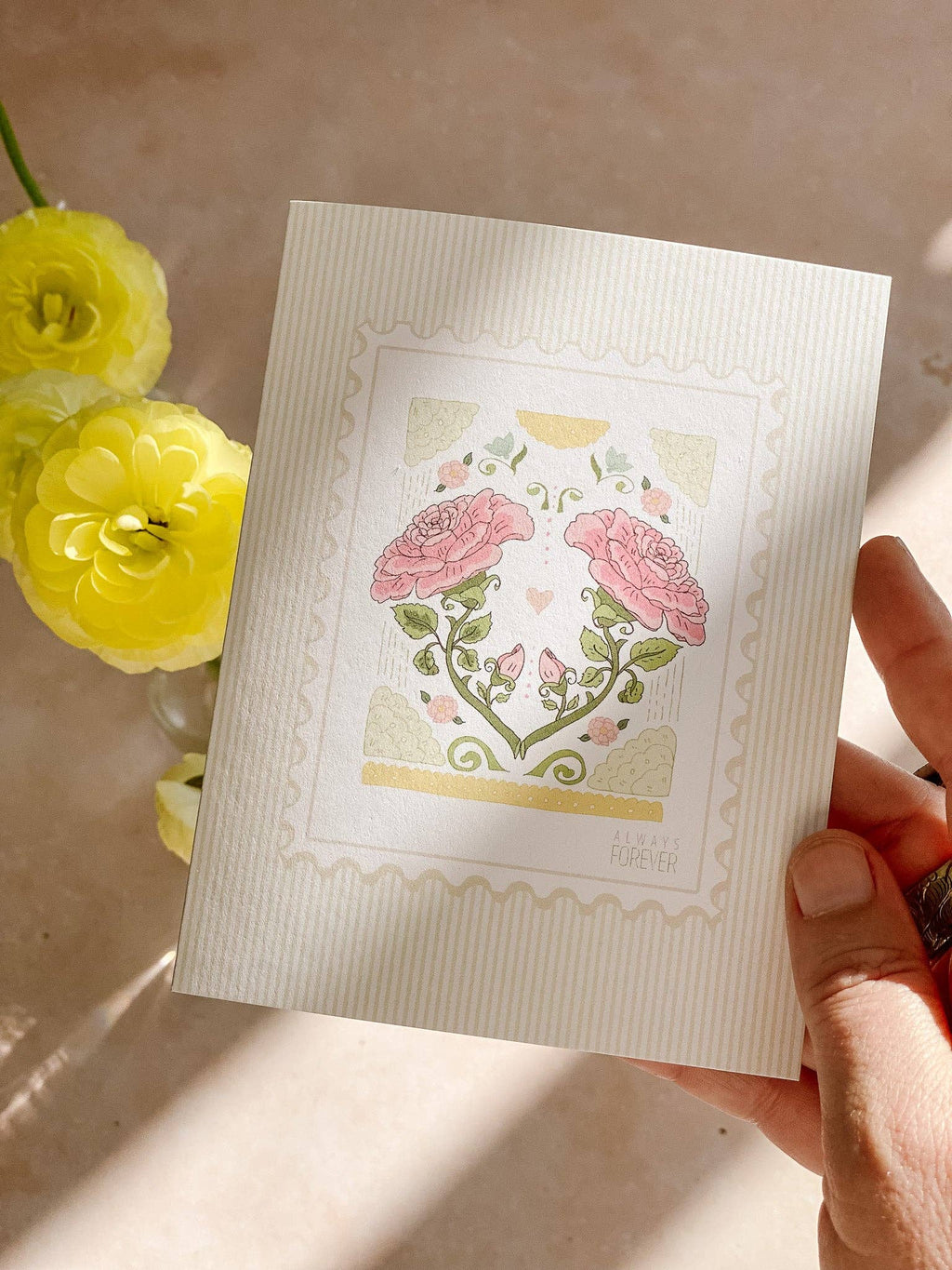 re:mused studio - Always Forever Stamp A2 Greeting Card