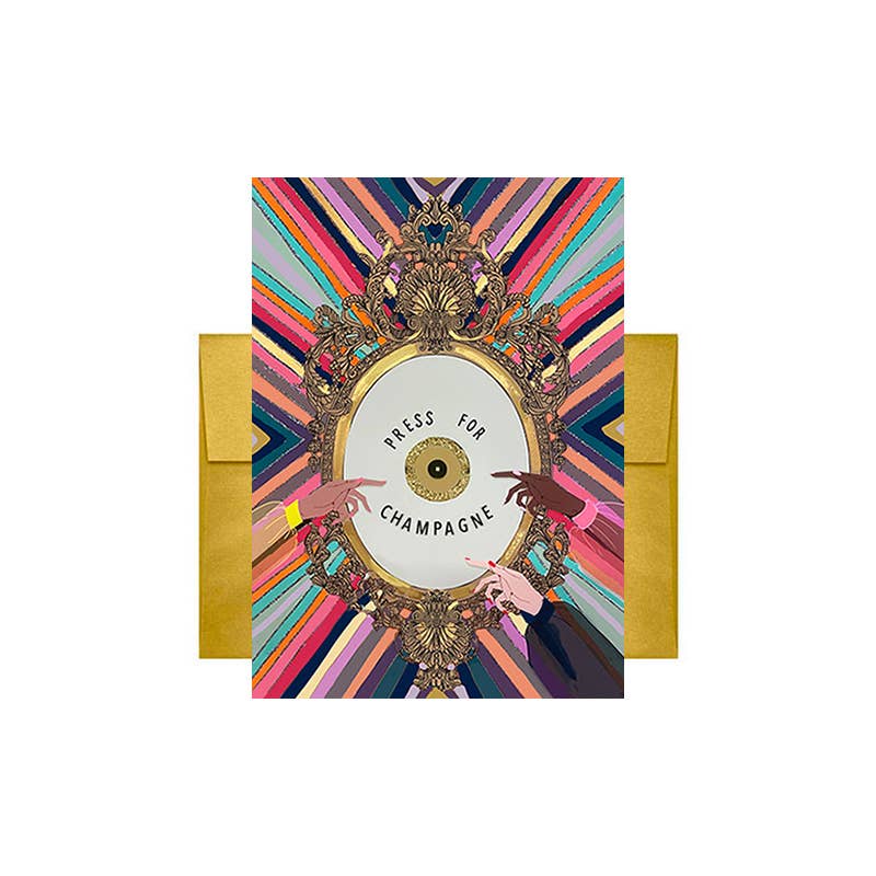 Beyoutifully Brown® - Press For Champagne Greeting Card