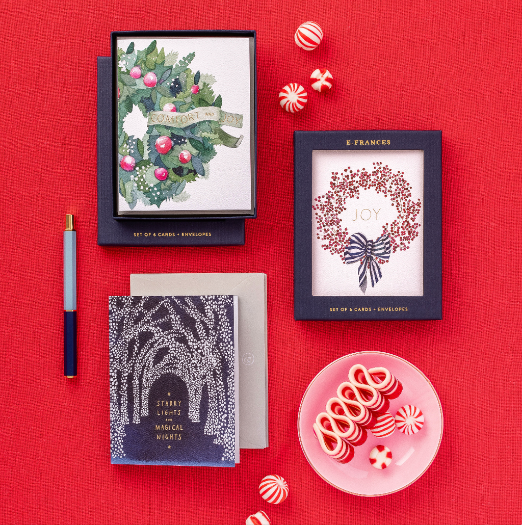 E. Frances Paper - Holiday Barn Christmas Boxed Card Set, Set of 6
