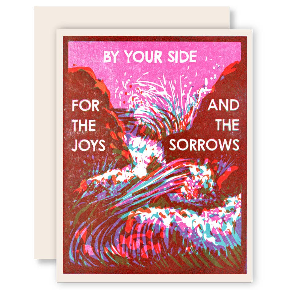Heartell Press - By Your Side (Waves) Letterpress Encouragement Card