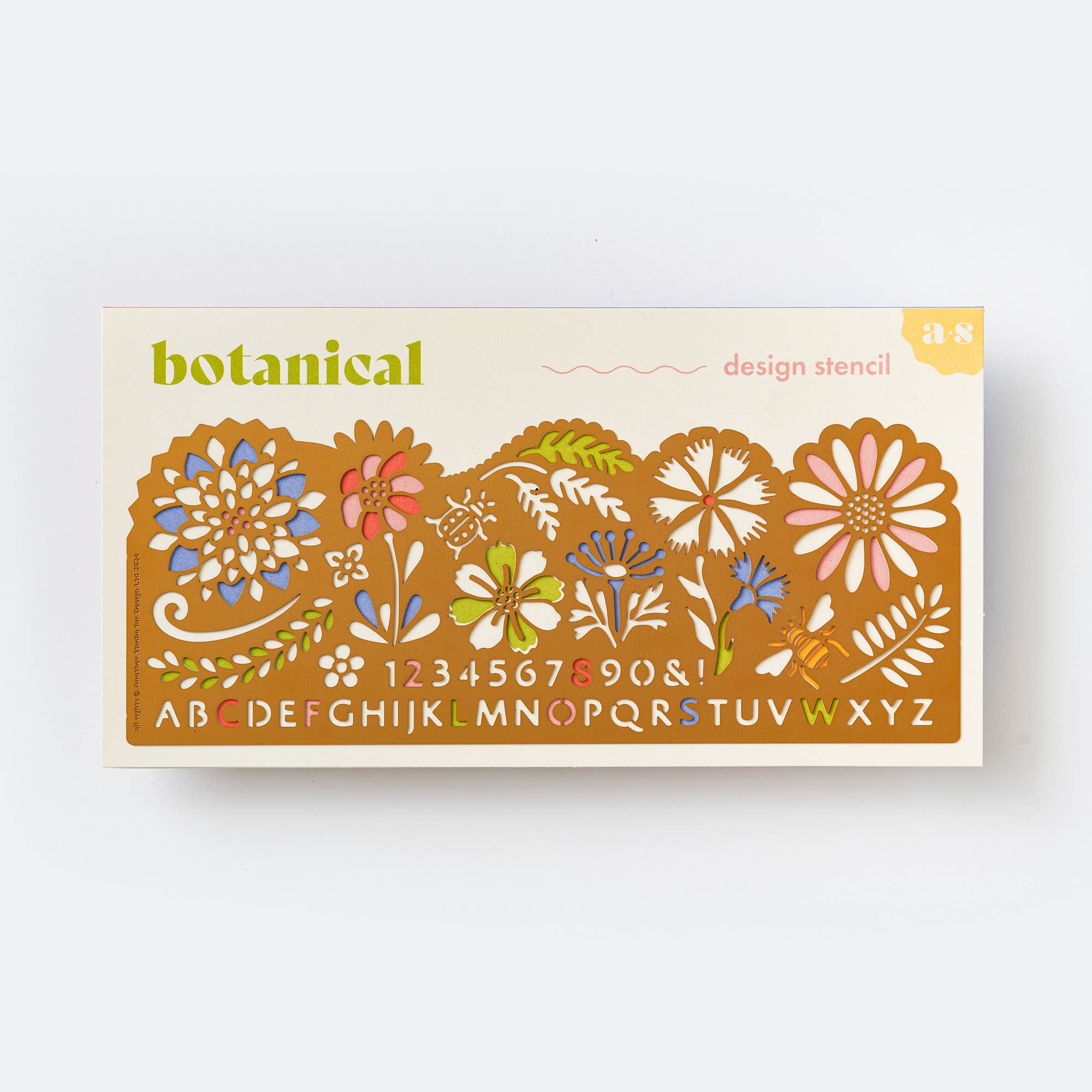 Another Studio - Botanical drawing Stencil, Arts and Journaling in Brass