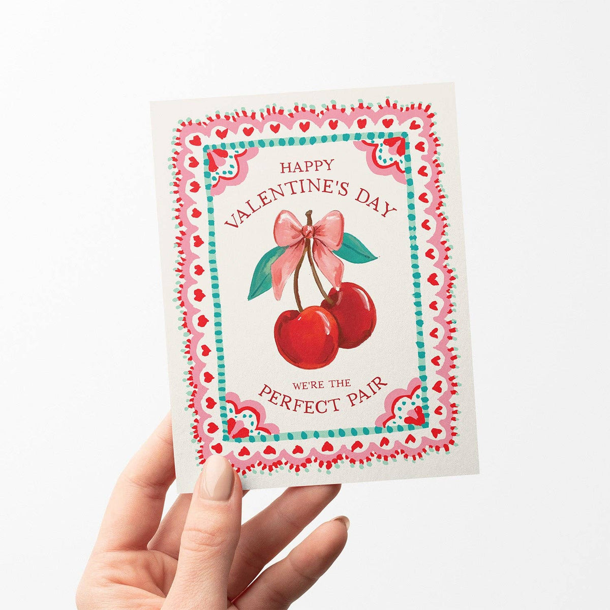 Antiquaria - Cherries Valentine A2 Greeting Card