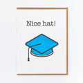 Lady Pilot Letterpress - Nice Hat Greeting Card