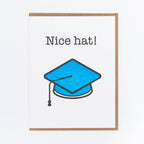 Lady Pilot Letterpress - Nice Hat Greeting Card