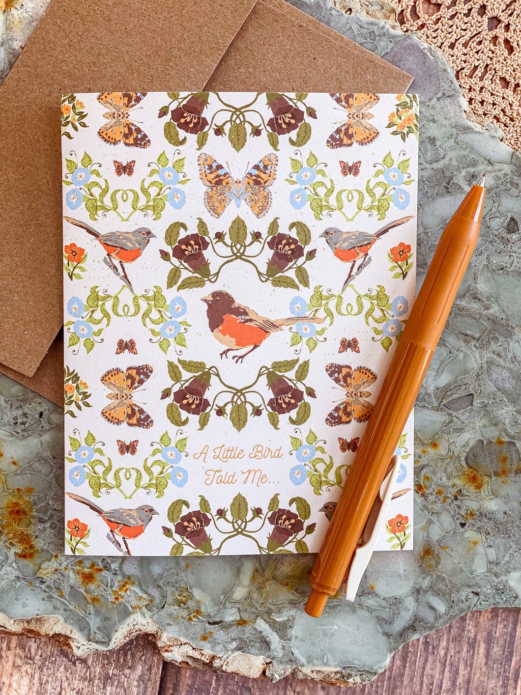 re:mused studio - Belladonna Birds Birthday A2 Greeting Card
