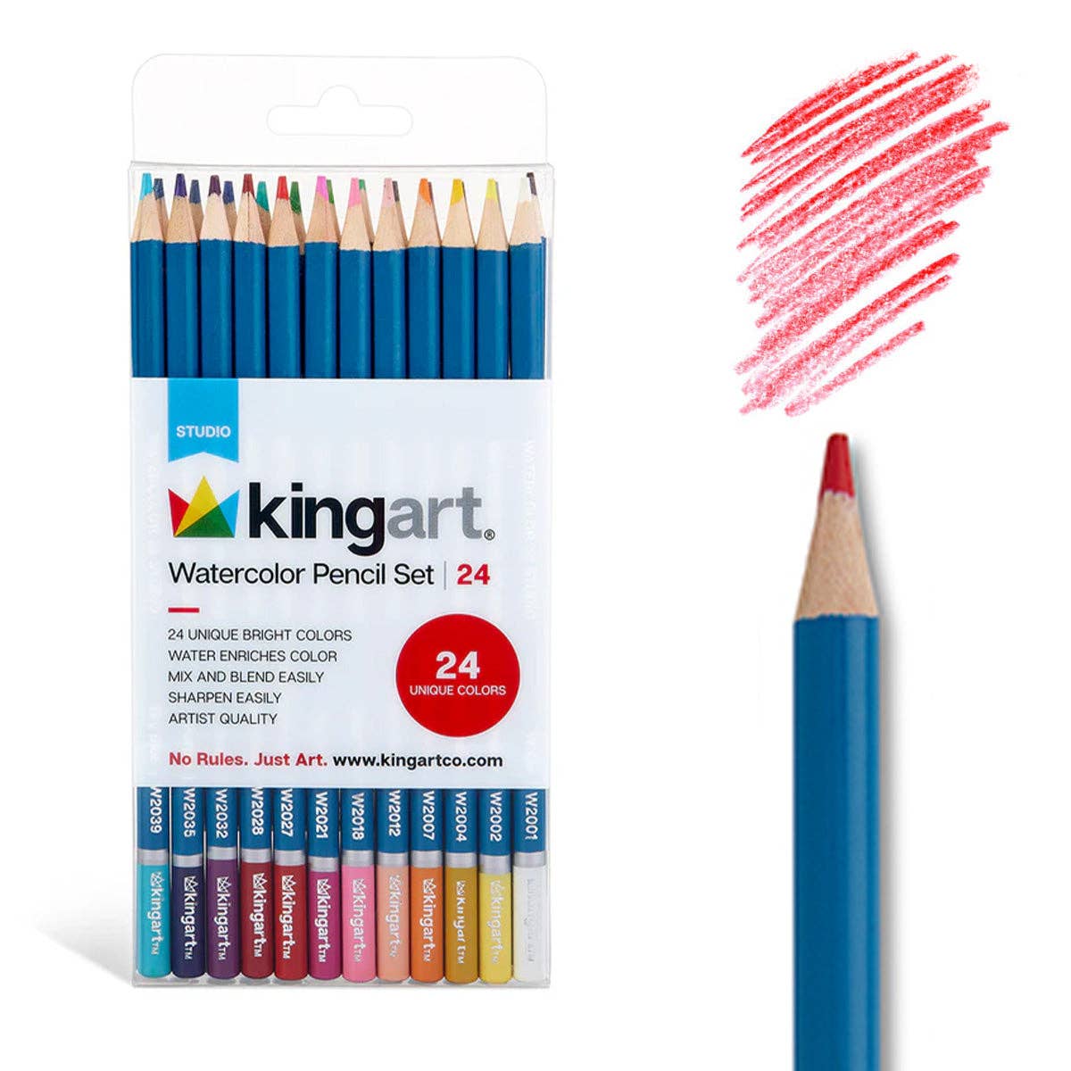KINGART - Watercolor Pencils Set - 24 Colors: 24
