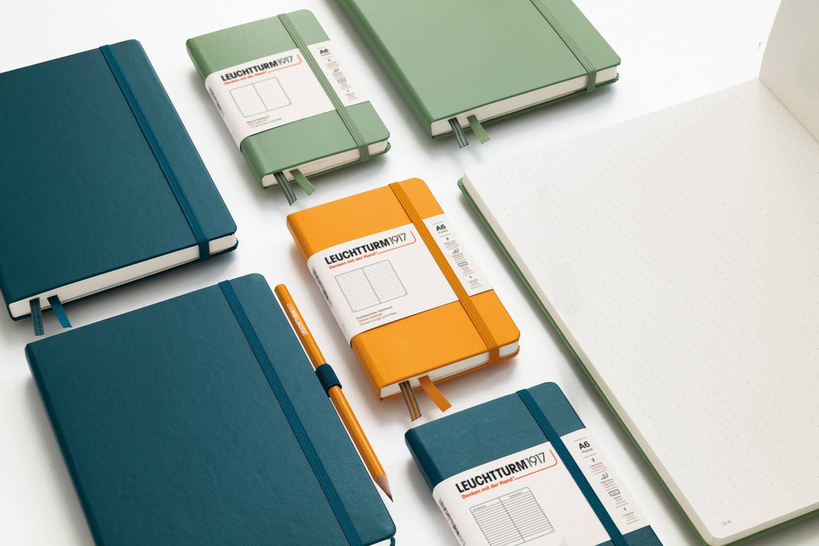Leuchtturm1917- Notebooks - Pocket (A6): Sage / Hardcover / Ruled