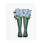 Ramus & Co. - Rain Boot Hydrangeas Greeting Card