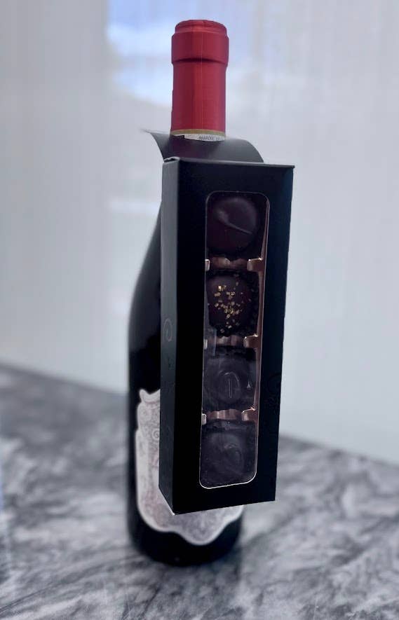 Mitchell's Fine Chocolates - Wine Bottle Hanging Truffle Box