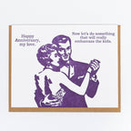 Lady Pilot Letterpress - Embarrassing Anniversary Greeting Card