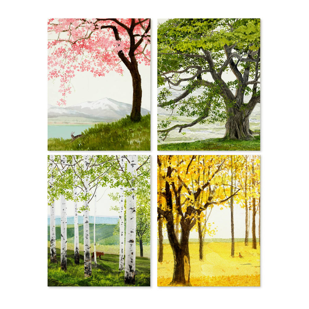 Felix Doolittle - Trees -- Note Set - Themed cards, boxed