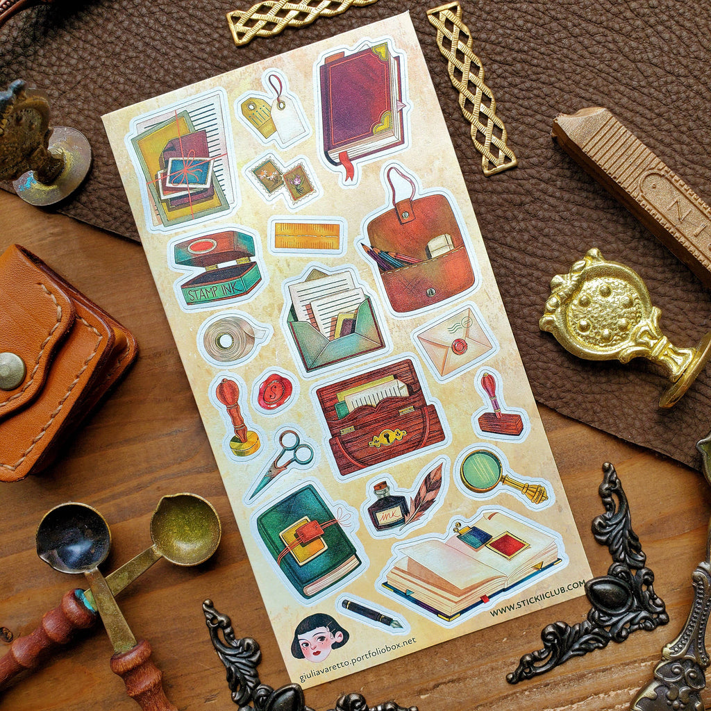 STICKII - Vintage School Supplies Sticker Sheet