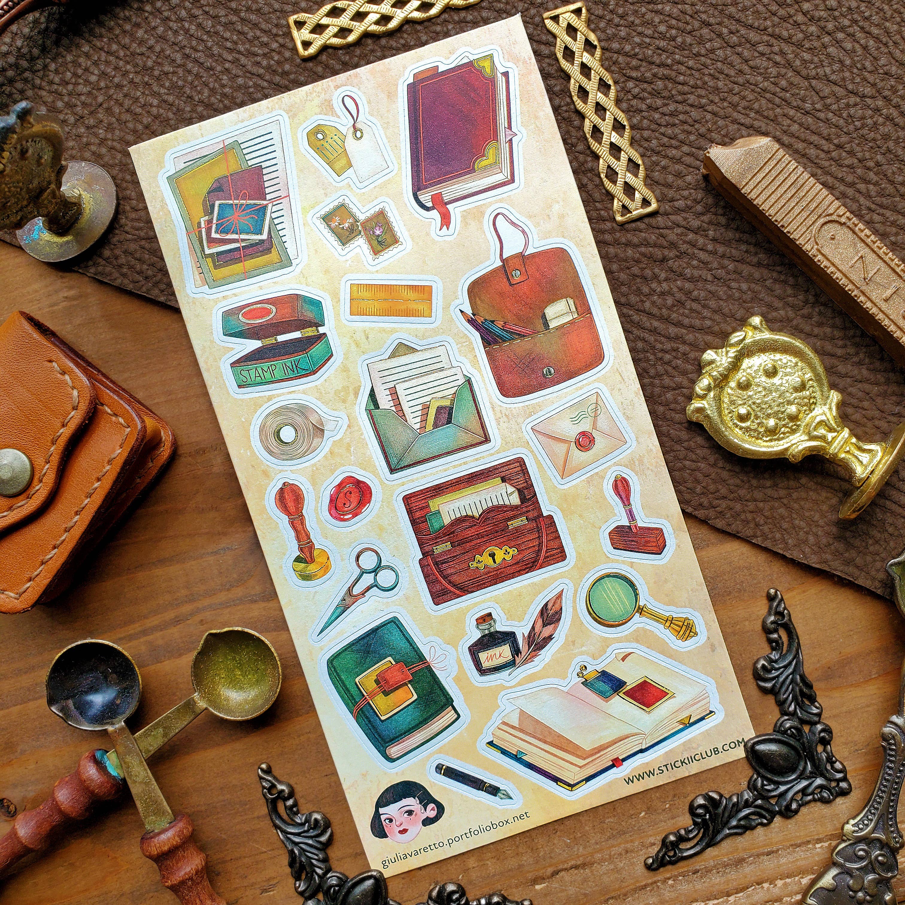 STICKII - Vintage School Supplies Sticker Sheet
