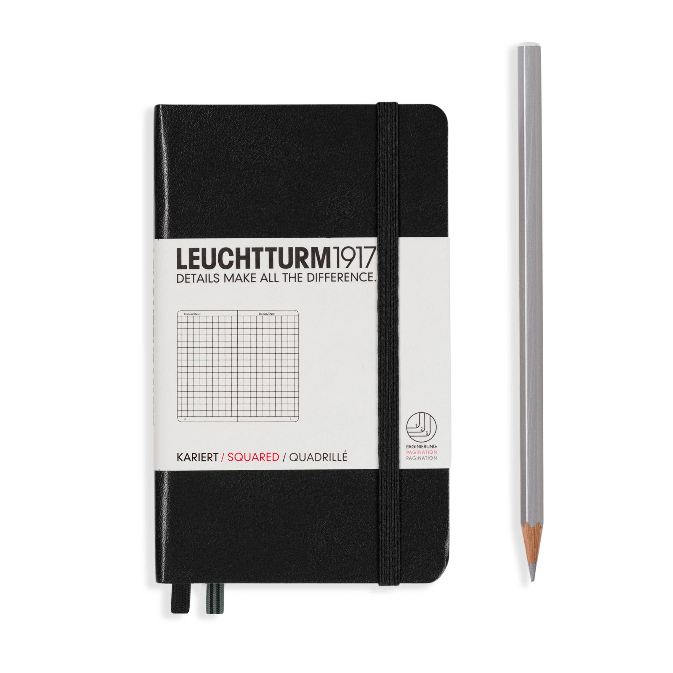 Leuchtturm1917- Notebooks - Pocket (A6): Black / Hardcover / Ruled
