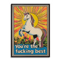 Bad Betty Greeting Co. - You're The Fucking Best - Unicorn Encouragement Card