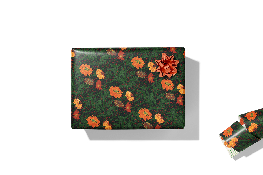 re:mused studio - Zinnia Gift Wrap Sheet – Double Sided: Single Sheets