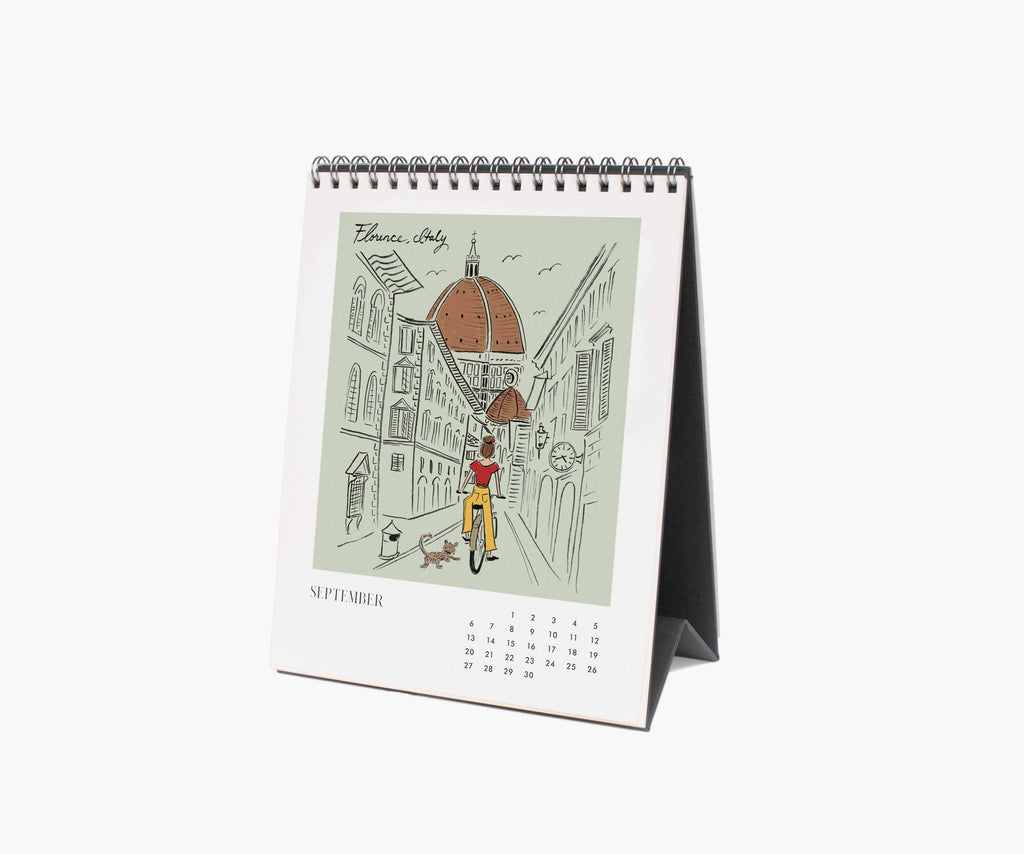 Rifle Paper Co. - 2026 Travel Sketchbook Desk Calendar
