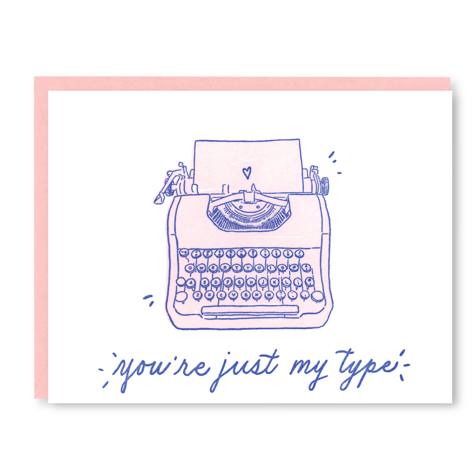 Kindred Letterpress - Just My Type Love Card | Letterpress Love Card