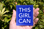 Discovery Stickers - This Girl Can Vinyl Sticker: Pink / Tall