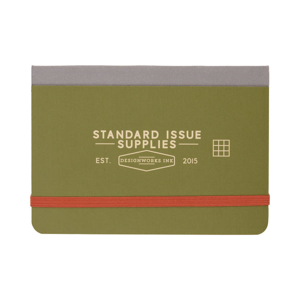 Designworks Ink, Standard Issue Pocket Journal - Army Green + Chili