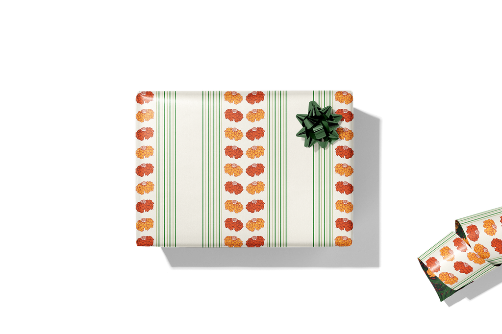 re:mused studio - Zinnia Gift Wrap Sheet – Double Sided: Single Sheets