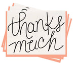 Dahlia Press - Thanks Much Box - Set Of 6 Letterpress Thank You Cards