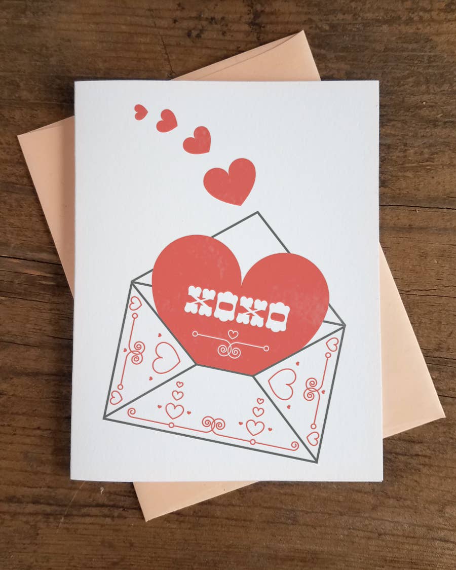 Iron Leaf Press - XOXO Envelope Letterpress