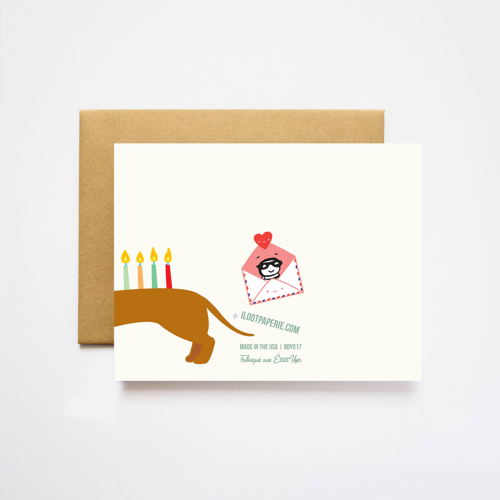 ILOOTPAPERIE - Happy Birthday Dawg! Doxie Greeting Card