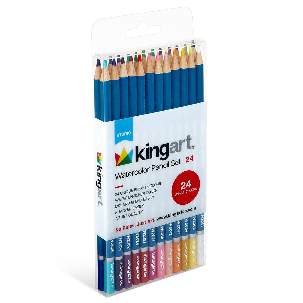 KINGART - Watercolor Pencils Set - 24 Colors: 24