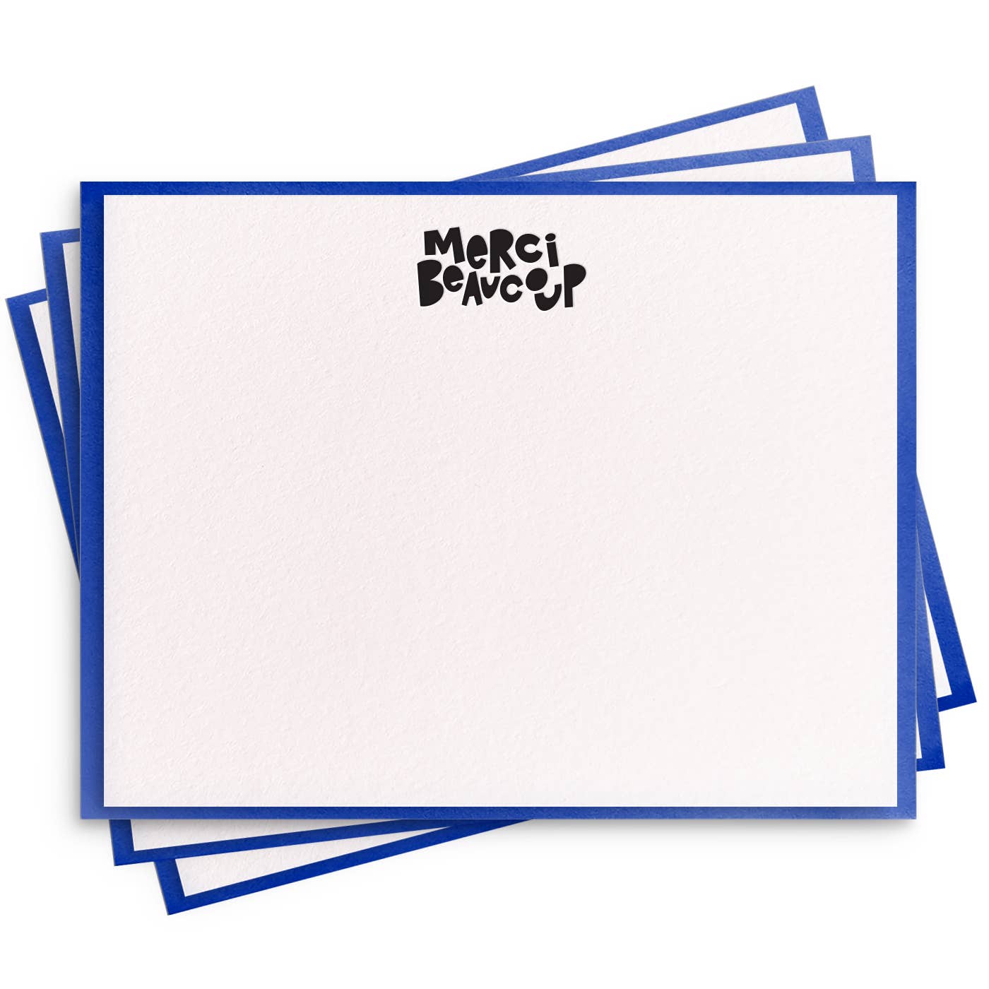 Dahlia Press - Mercie Beaucoup Flat Note - Letterpress Set of 8 Stationery