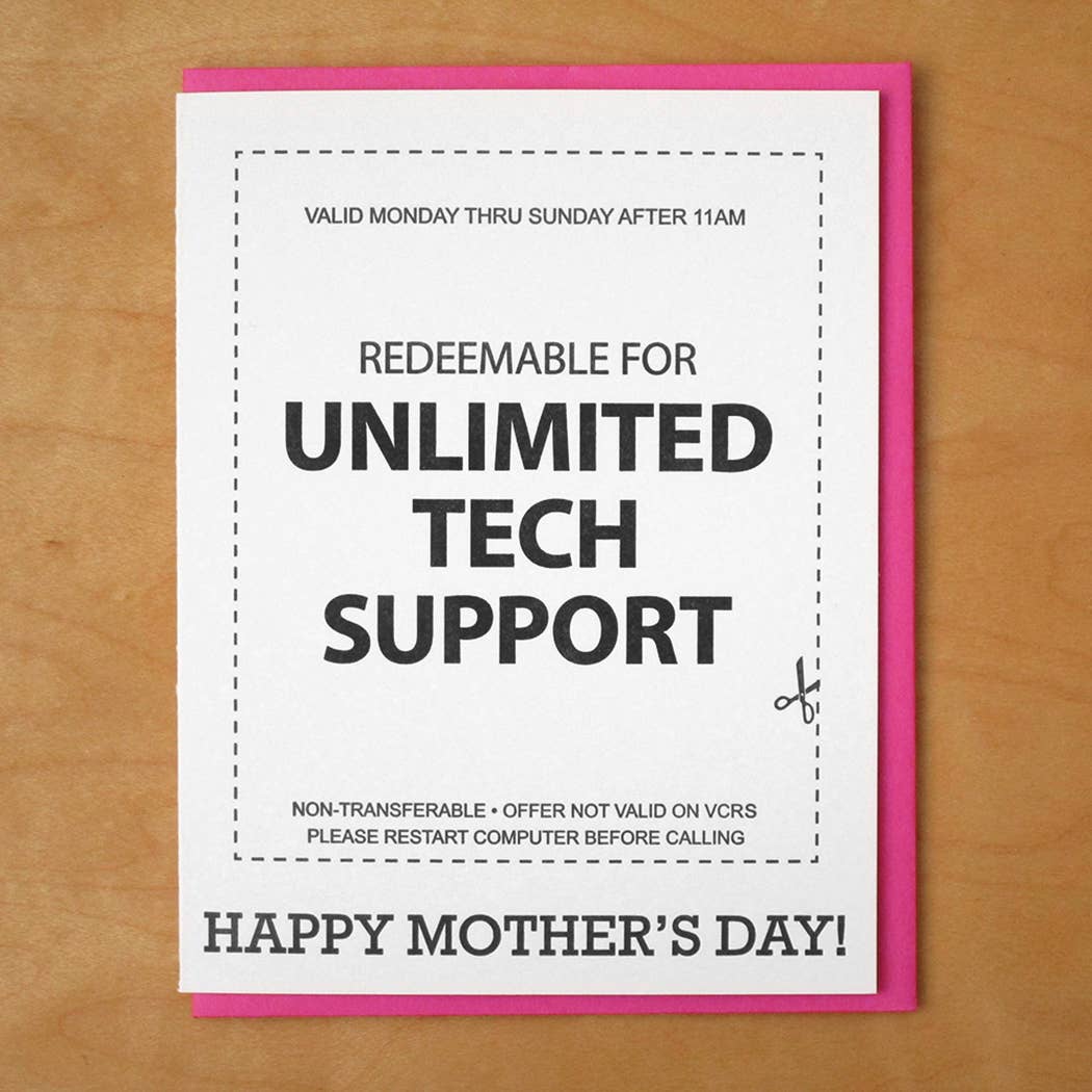 McBitterson's - Tech Support Mom Greeting Card