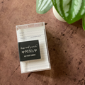 Kiss and Punch - White Library Card Minis™ - Flat Notecard Set of 60 