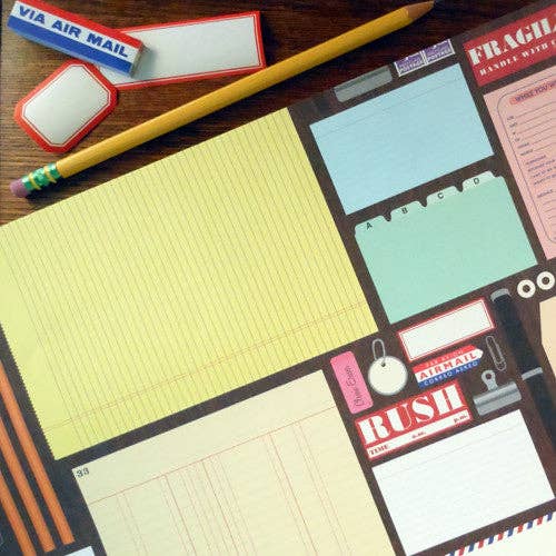 a. favorite design - Vintage Office Supplies Gift Wrap