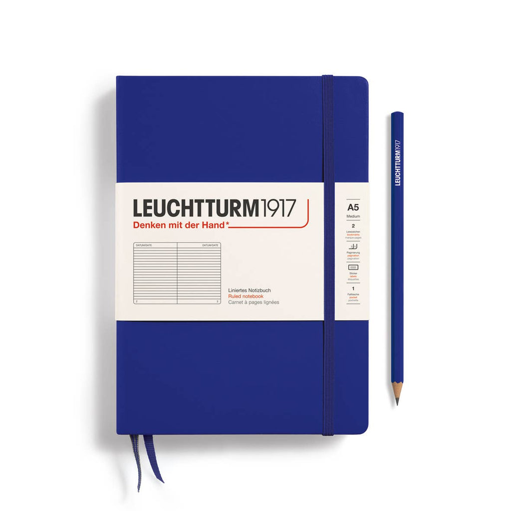 LEUCHTTURM1917 - Notebooks - Medium (A5): Ink / Hardcover / Ruled