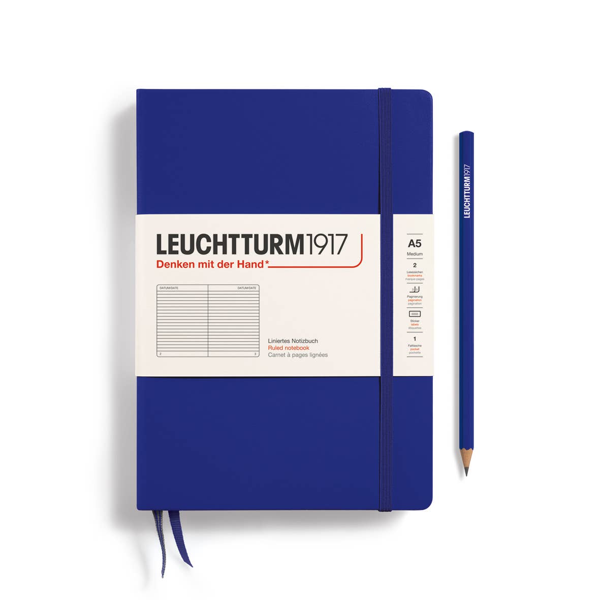 LEUCHTTURM1917 - Notebooks - Medium (A5): Ink / Hardcover / Ruled