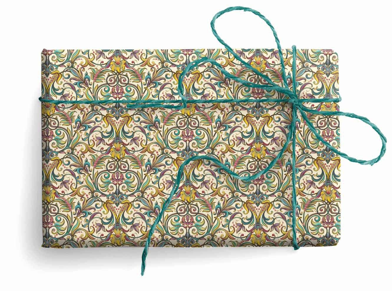 San Lorenzo Design - Florentine  Wrapping Paper, 19.7 x 27.6 in.: Foglie Invernali