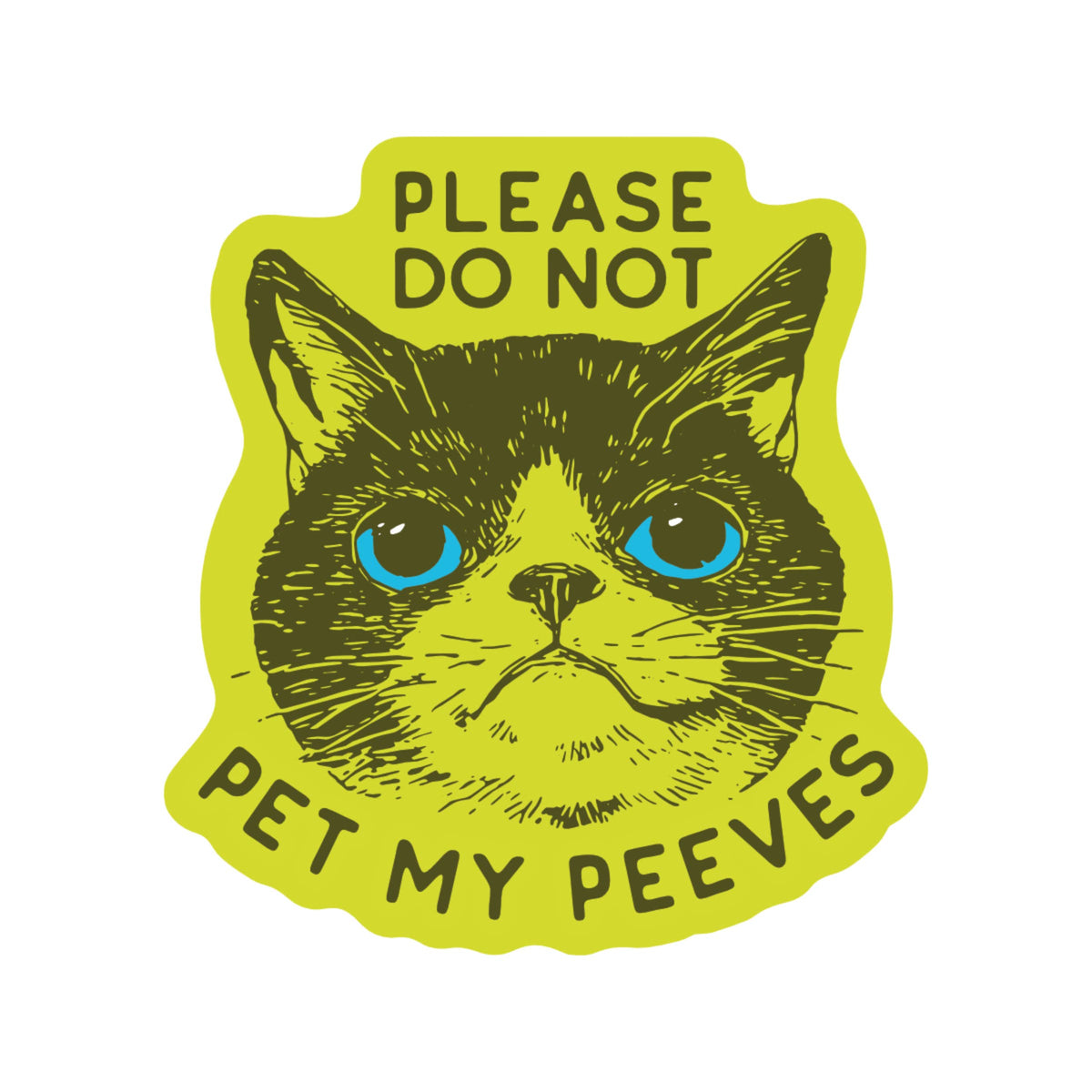 Juju and Moxie - Funny Kitty Cat Goofy Humor High Quality Vinyl Sticker