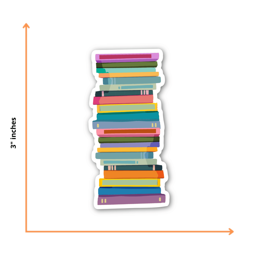 CheerNotes Greeting Cards & Stationery - Tall Book Stack Sticker