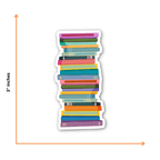 CheerNotes Greeting Cards & Stationery - Tall Book Stack Sticker
