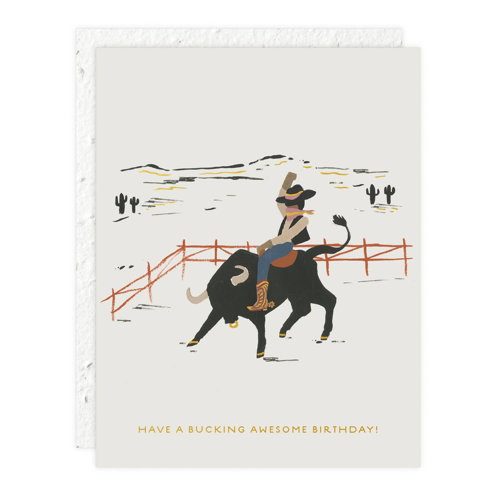 Seedlings - Bucking Awesome - Birthday Card