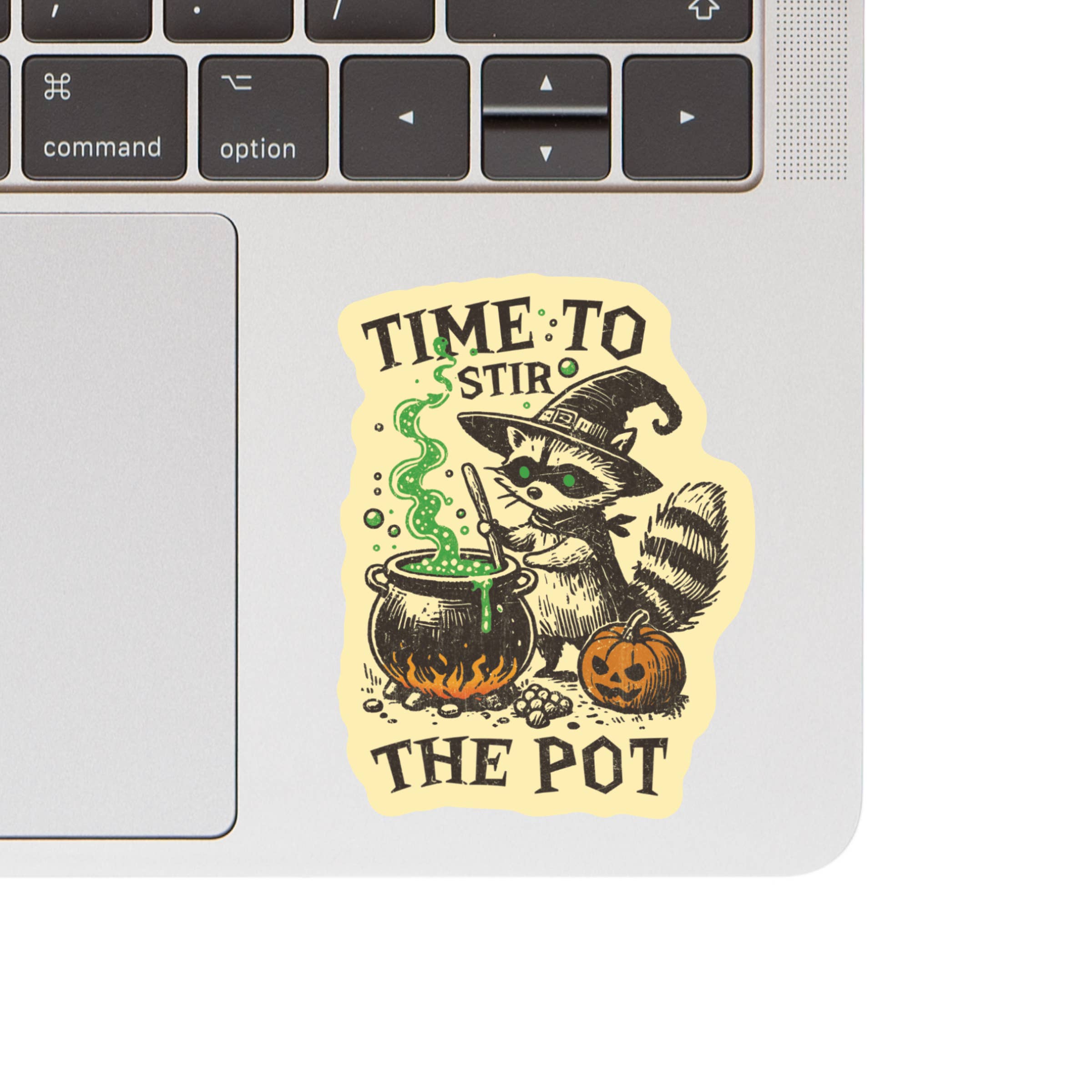 Juju and Moxie - Halloween Stir the Pot Humor High Quality Vinyl Sticker