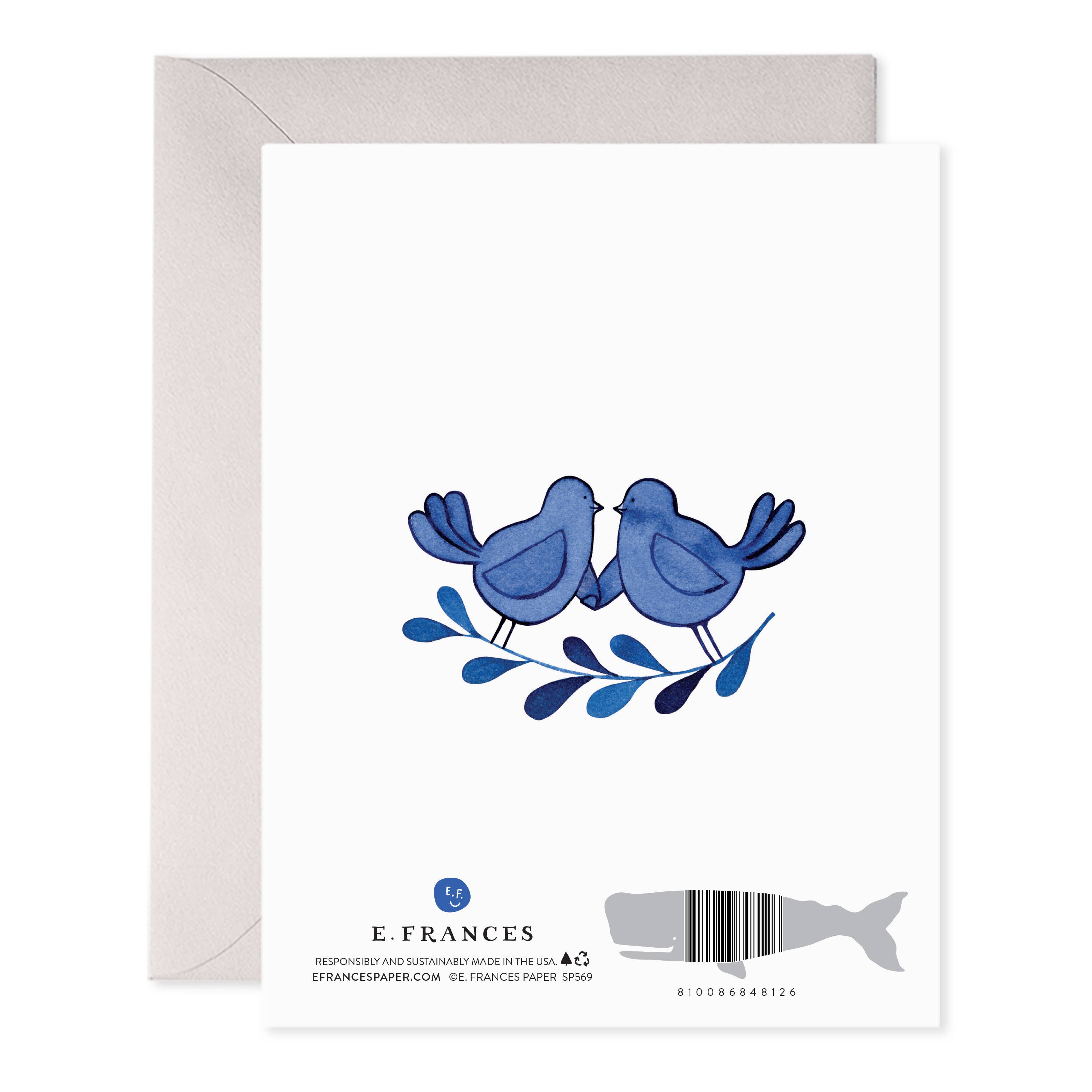 E. Frances Paper - Blue Birds Anniversary Greeting Card