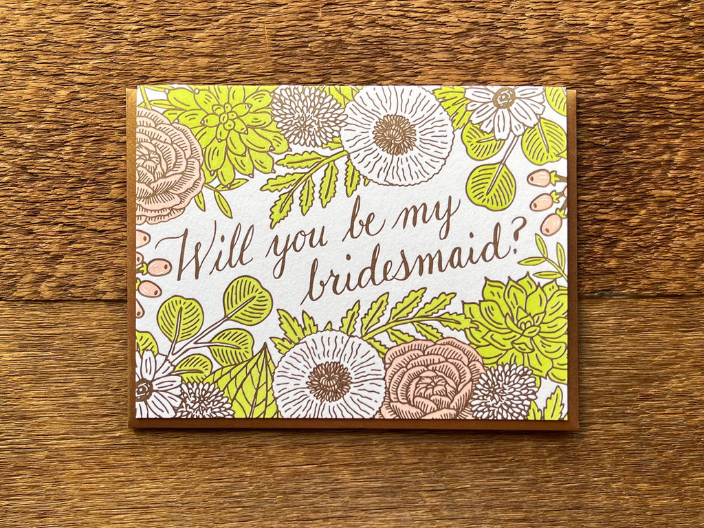 Noteworthy Paper & Press - Floral Bridesmaid Card