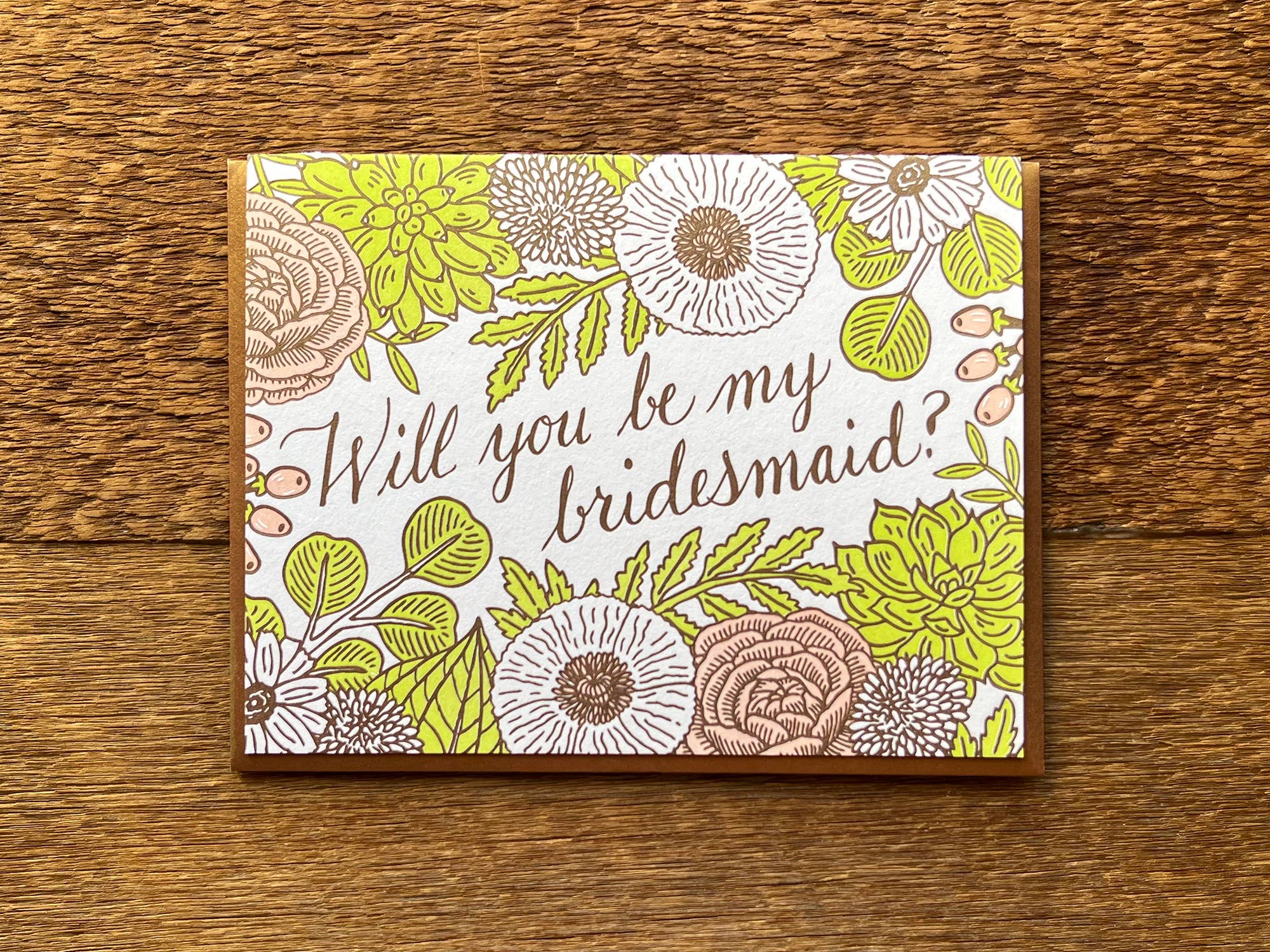 Noteworthy Paper & Press - Floral Bridesmaid Card