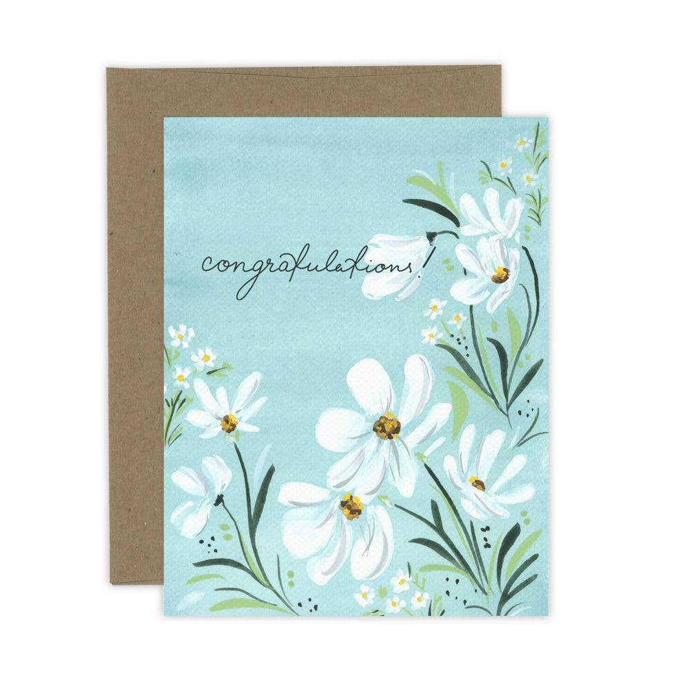 Almeida Illustrations - Congratulations Florals Card: