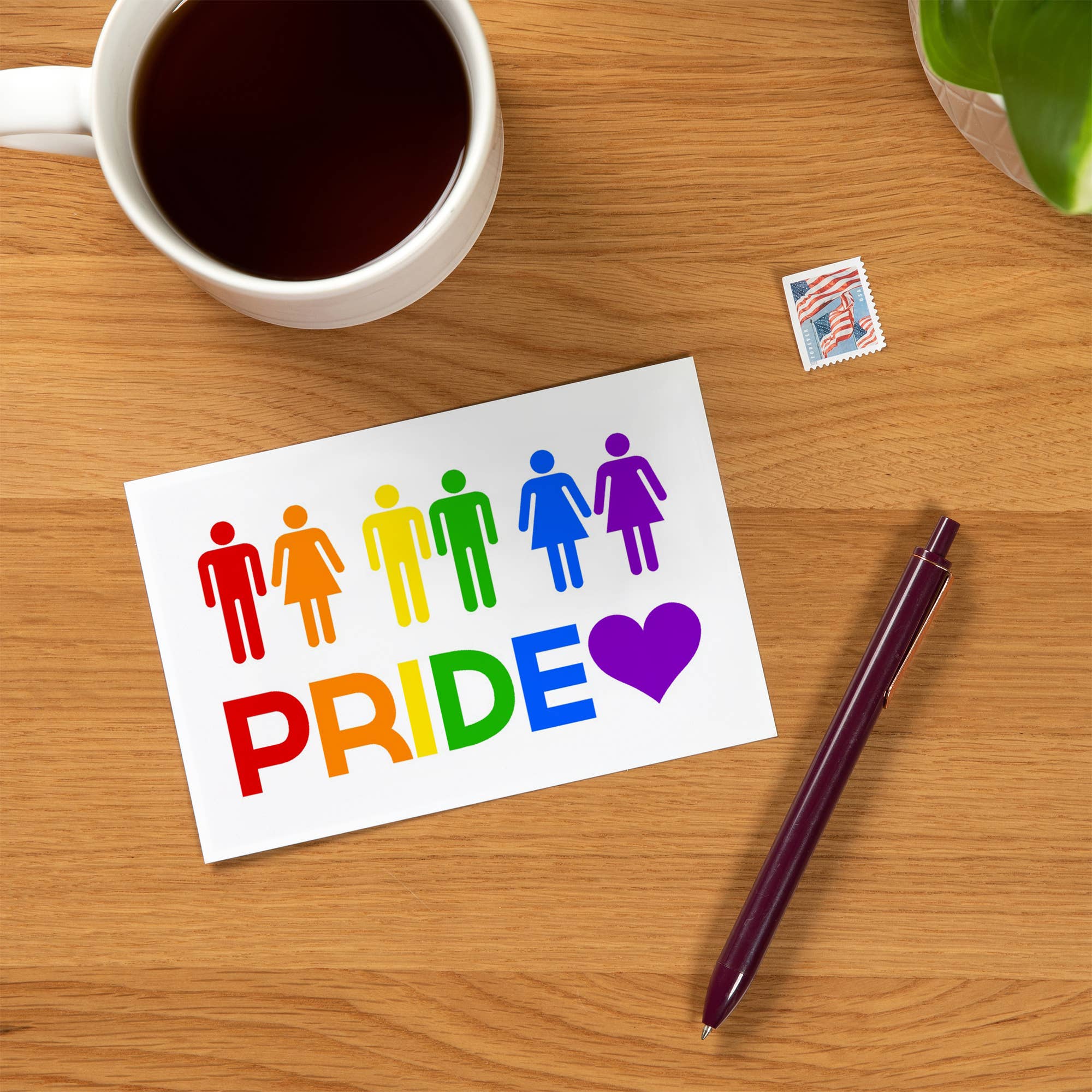 Lantern Press - PREMIUM POSTCARDS Gay Pride, Couples, Pride Colours