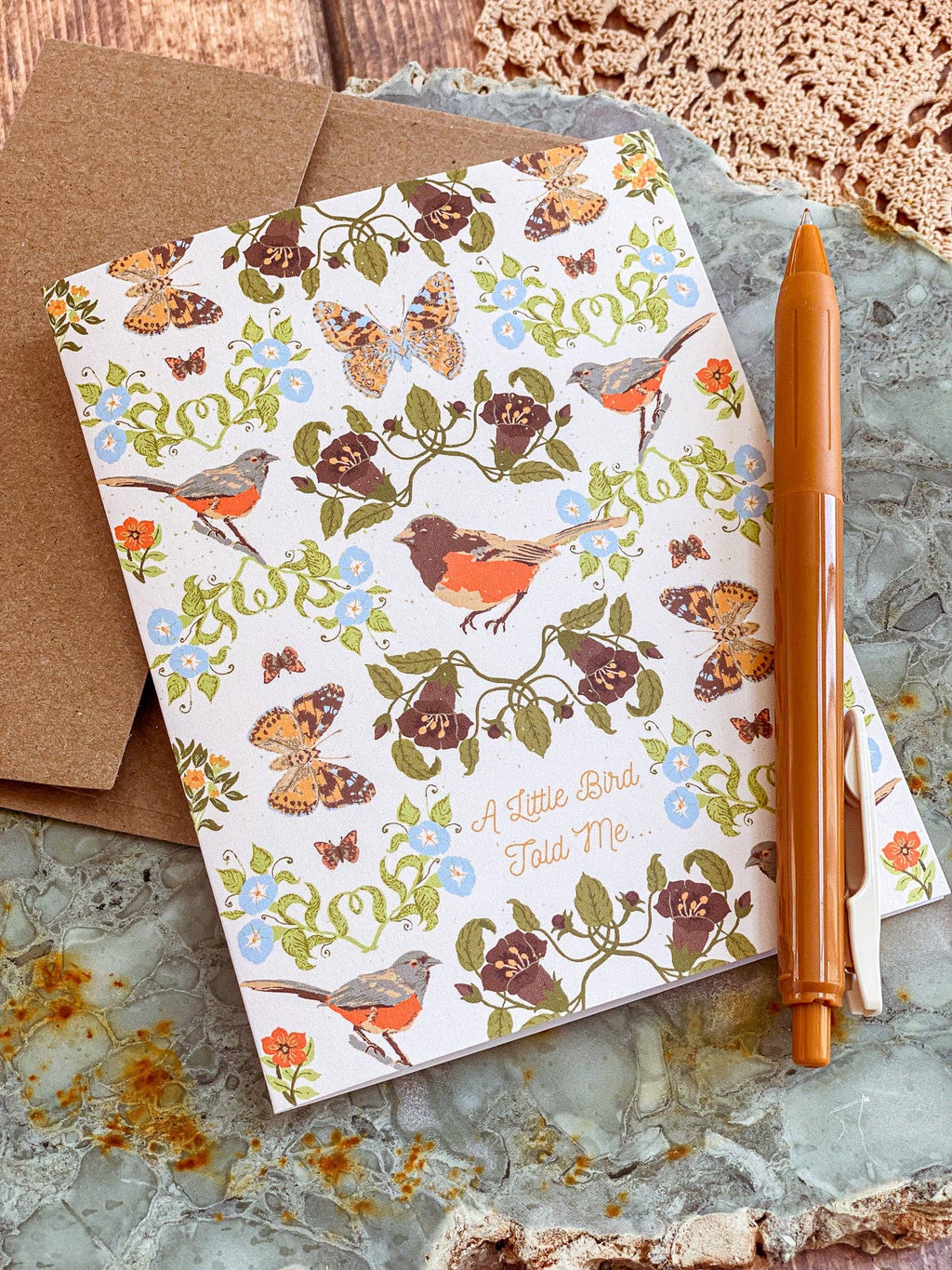 re:mused studio - Belladonna Birds Birthday A2 Greeting Card