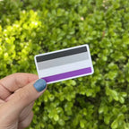 Stick With Finn - Asexual Pride Flag Sticker: 2.7 x 1.5 in