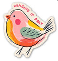 inviting affairs paperie - Winging It Daily Bird Sticker – Cute Colorful Bird Sticker
